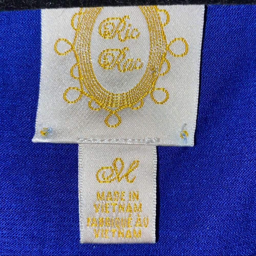 Anthropologie ric rac twisted royal blue top, super comfy, size medium - Picture 4 of 4